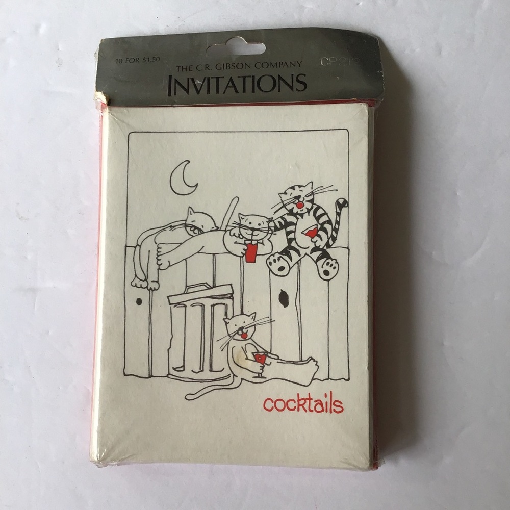 C.R. GIBSON VINTAGE COCKTAIL PARTY INVITATIONS NWT
